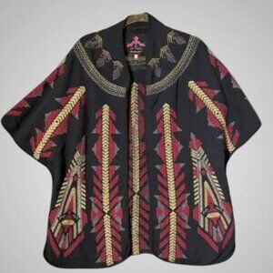 Johnny Was JW Los Angele Tribal Kimono Boho Cardigan Southwestern Embroidery (S)
